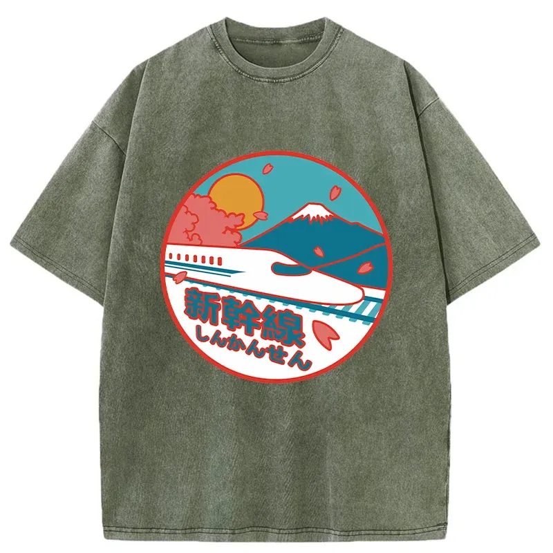 Tokyo-Tiger Japan Shinkansen Washed T-Shirt