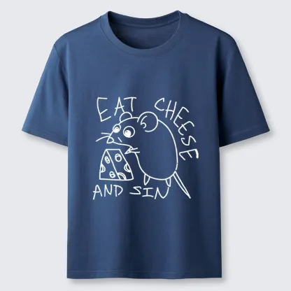 Tokyo-Tiger Cheese Obsessed Mouse Funny Art Classic T-Shirt