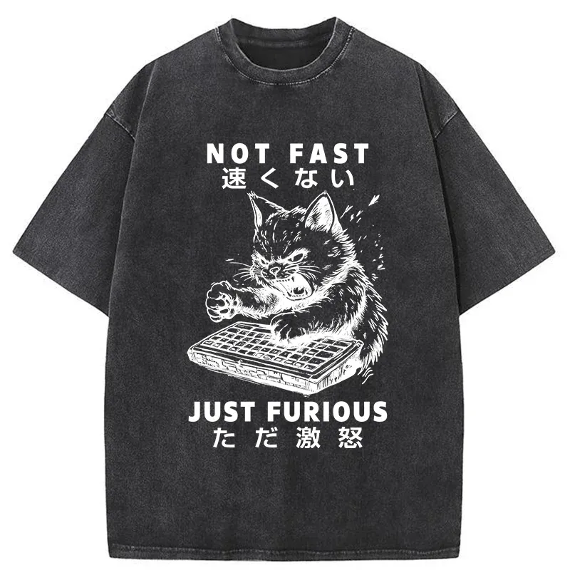 Tokyo-Tiger Not Fast Just Furious Washed T-Shirt