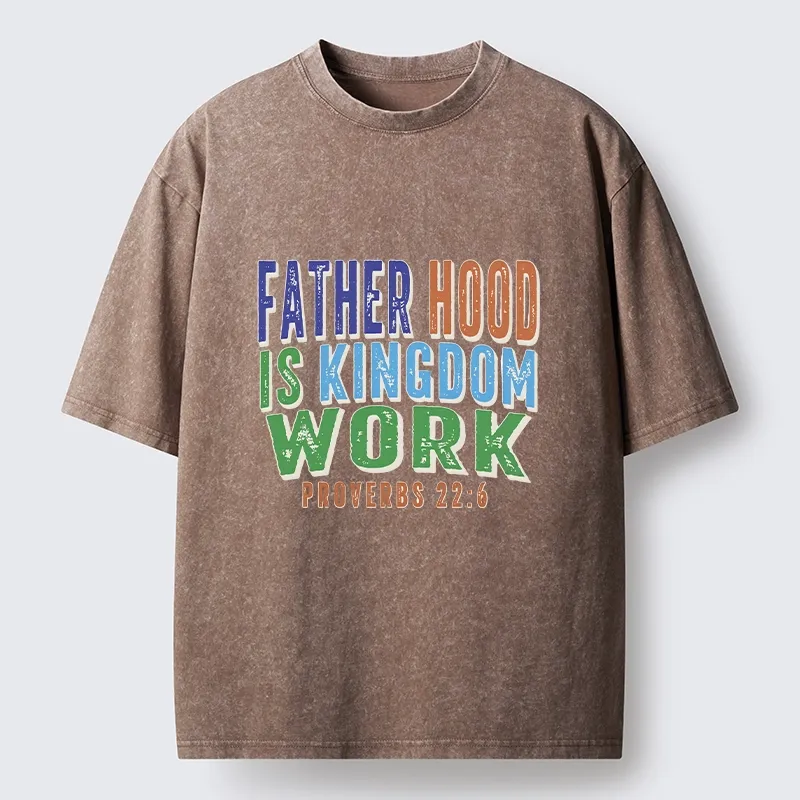 Tokyo-Tiger Dad Life Proverbs Quote Washed T-Shirt