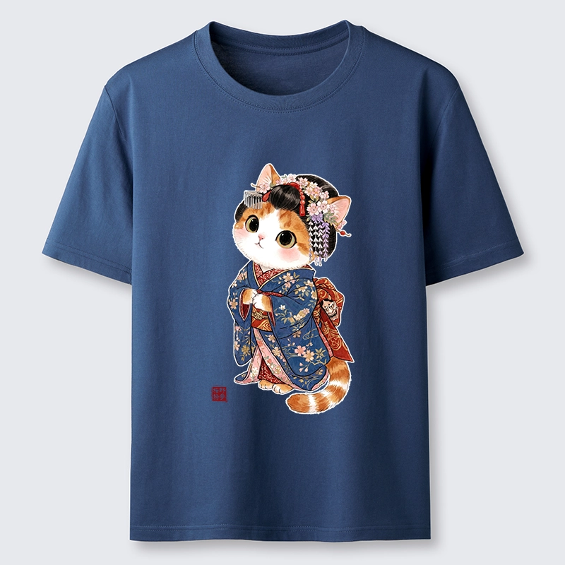 Tokyo-Tiger Cat Dressed As A Geisha Funny Classic T-Shirt