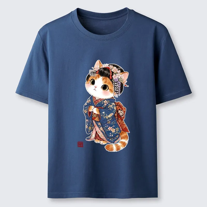 Tokyo-Tiger Cat Dressed As A Geisha Funny Classic T-Shirt