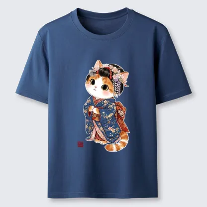 Tokyo-Tiger Cat Dressed As A Geisha Funny Classic T-Shirt