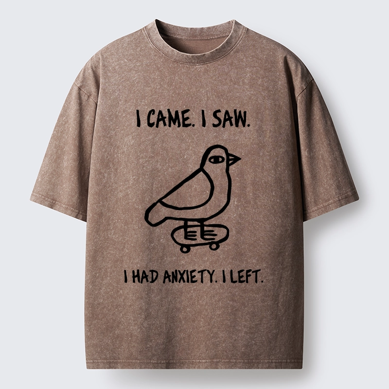 Tokyo-Tiger Funny Meme Bird Just Needs A Break Washed T-Shirt