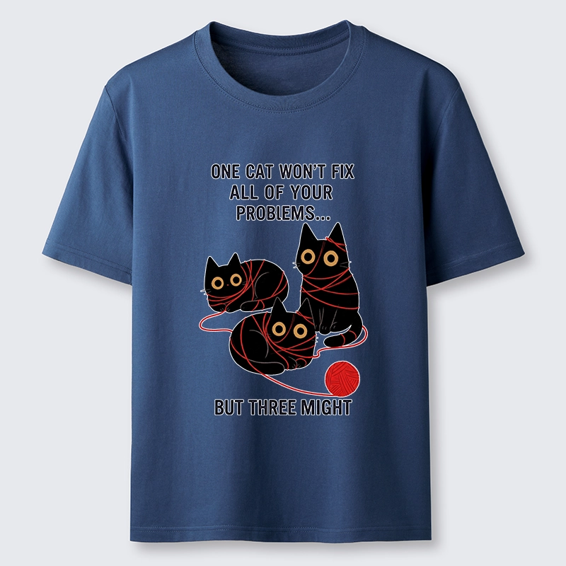 Tokyo-Tiger Three Cats Fix All Problems Classic T-Shirt