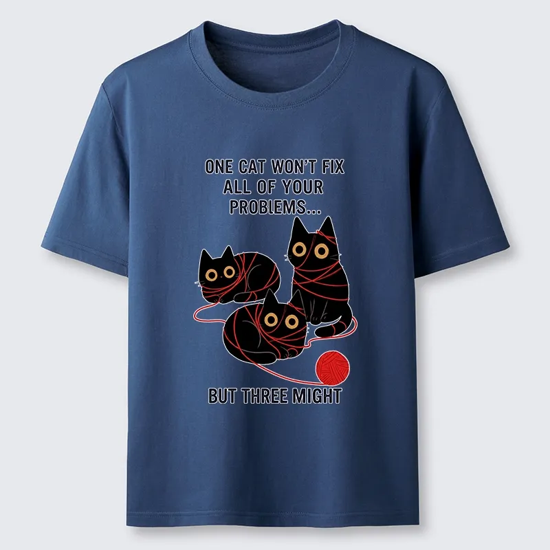 Tokyo-Tiger Three Cats Fix All Problems Classic T-Shirt