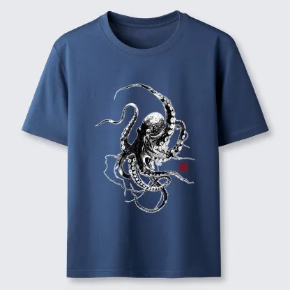 Tokyo-Tiger Traditional Japanese Octopus Painting Classic T-Shirt