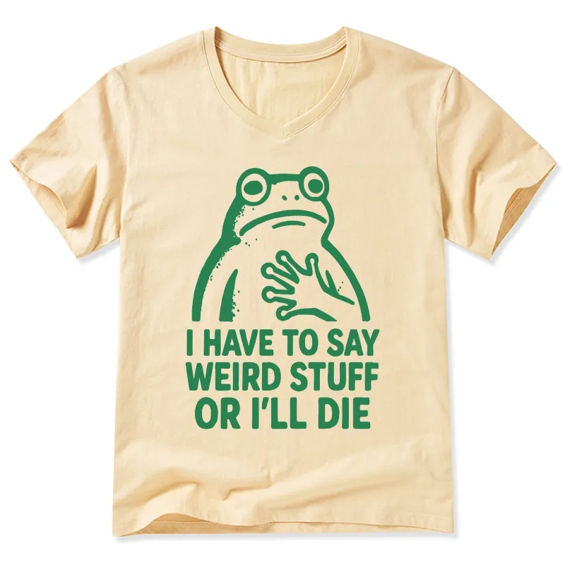 Tokyo-Tiger Weird Frog Funny Meme V-Neck Classic T-Shirt