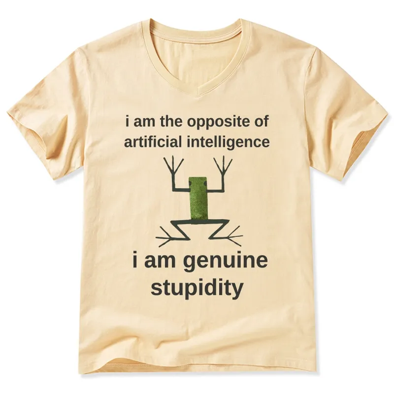 Tokyo-Tiger Genuine Stupidity Frog Meme V-Neck Classic T-Shirt