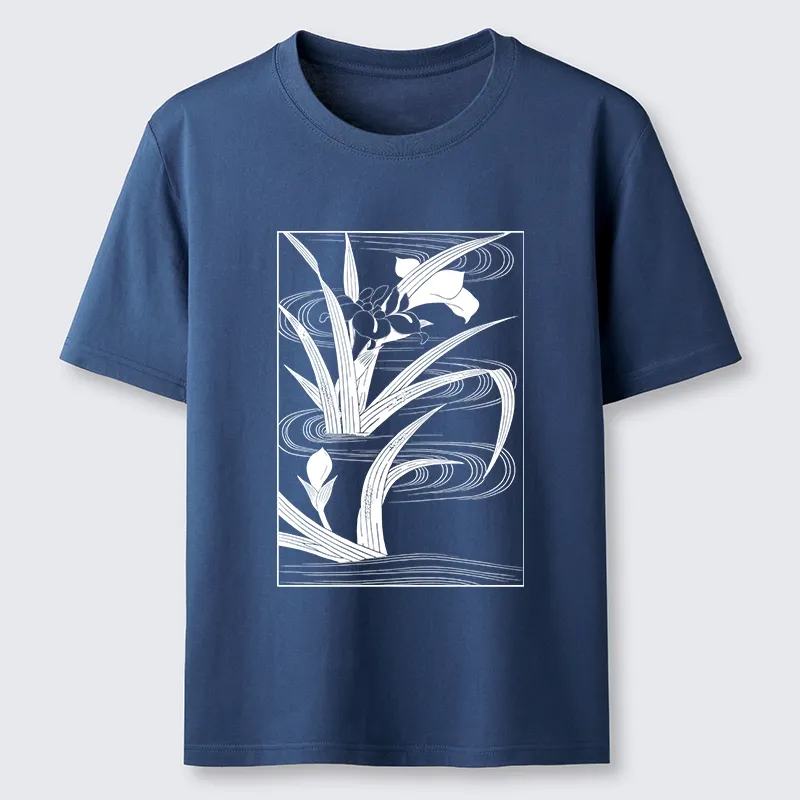 Tokyo-Tiger Japanese Iris Woodblock Art Classic T-Shirt
