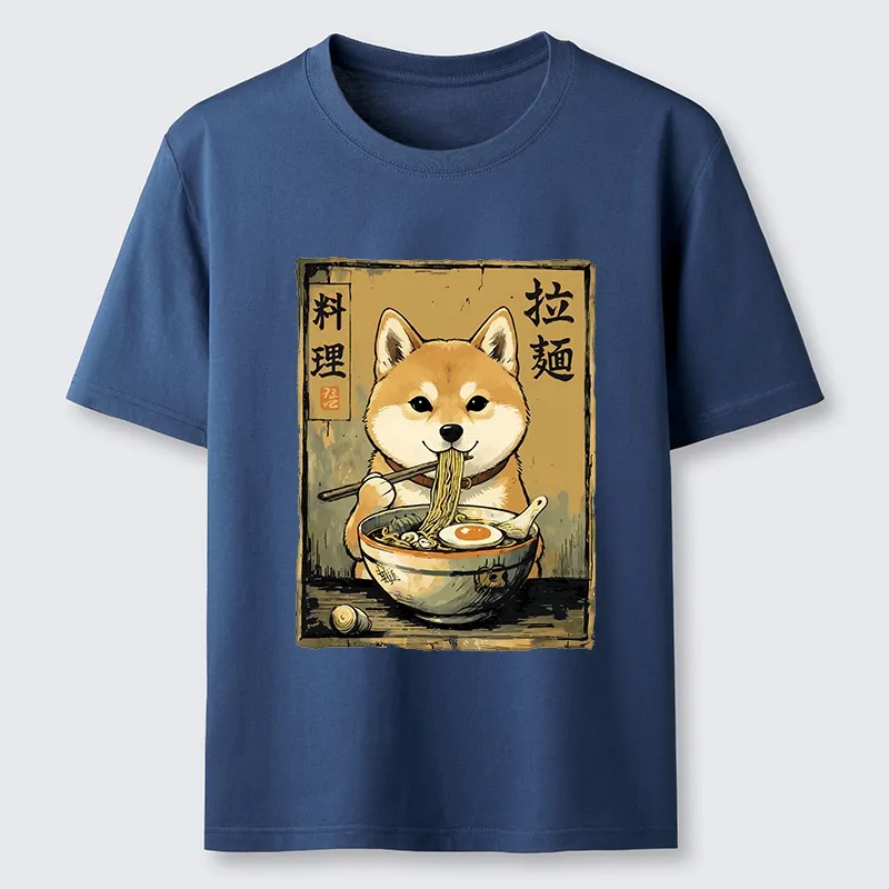 Tokyo-Tiger Shiba Inu Obsessed With Eating Ramen Classic T-Shirt