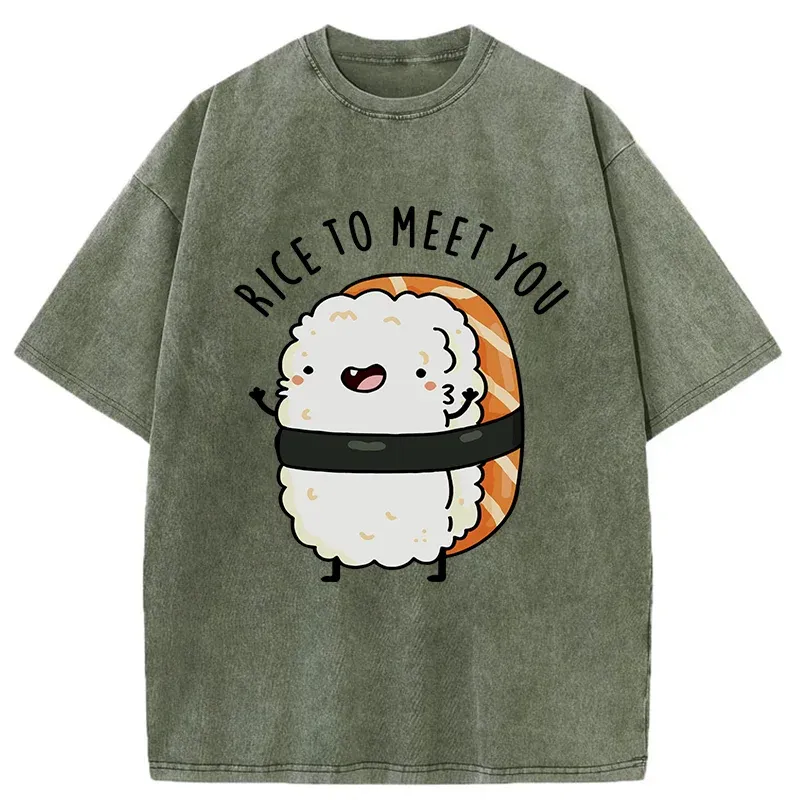 Tokyo-Tiger Greetings From Sushi Washed T-Shirt