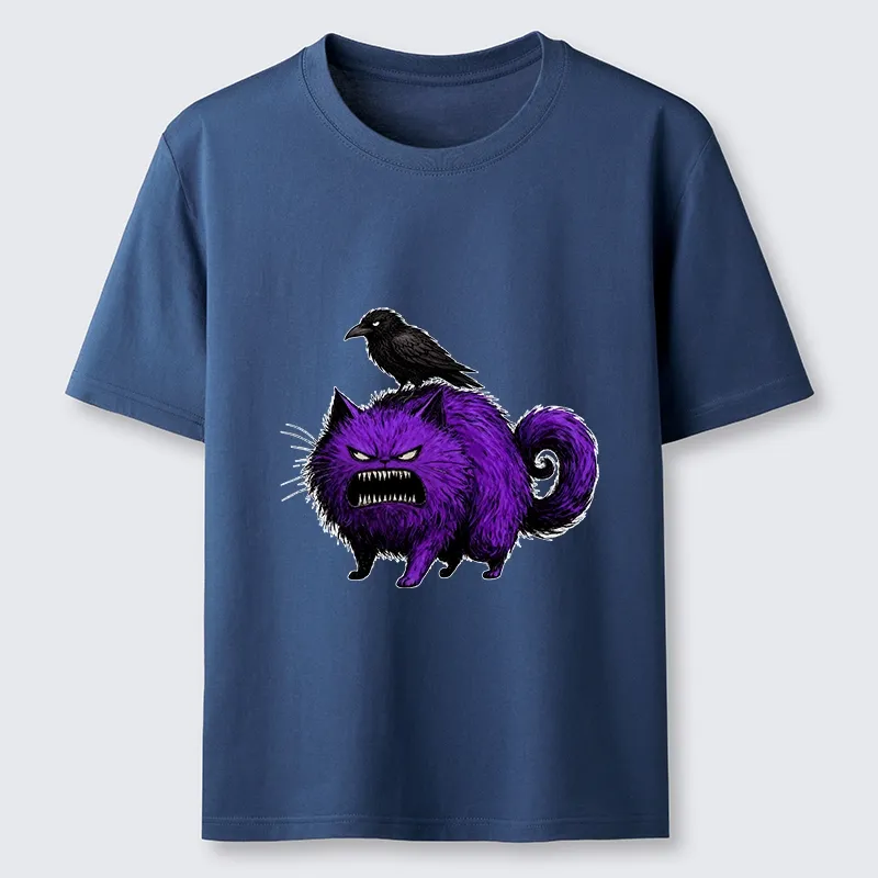 Tokyo-Tiger Spooky Purple Cat Ready To Attack Classic T-Shirt Sale