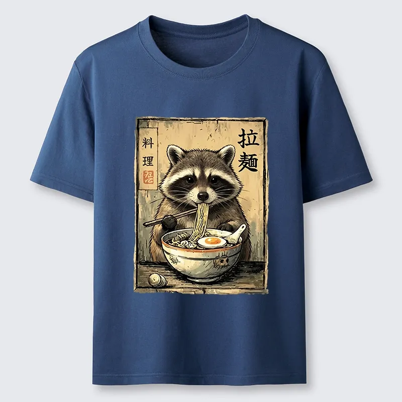 Tokyo-Tiger Raccoon Eating Ramen And Loving It Classic T-Shirt