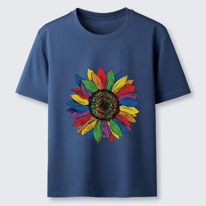 Tokyo-Tiger Rainbow Sunflower Pride Art Classic T-Shirt