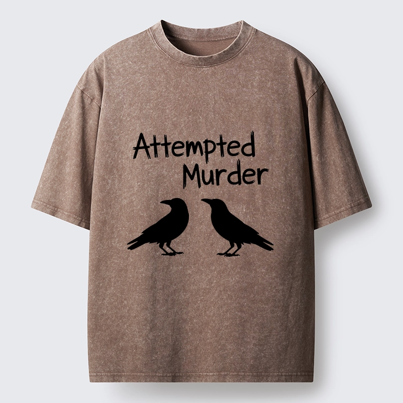 Tokyo-Tiger Two Crows Attempted Murder Joke Washed T-Shirt