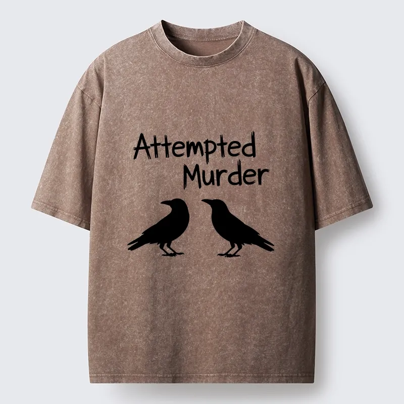 Tokyo-Tiger Two Crows Attempted Murder Joke Washed T-Shirt