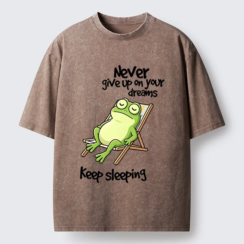 Tokyo-Tiger Never Abandon Your Sleepy Dreams Washed T-Shirt