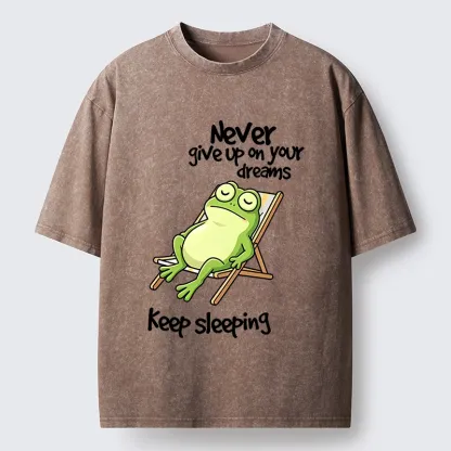 Tokyo-Tiger Never Abandon Your Sleepy Dreams Washed T-Shirt