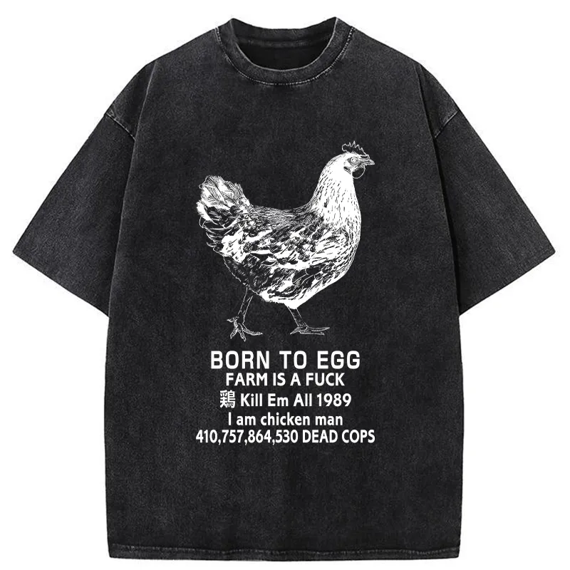 Tokyo-Tiger Born To Egg Washed T-Shirt