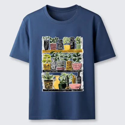 Tokyo-Tiger Cozy Home Plant Shelf Vibes Classic T-Shirt