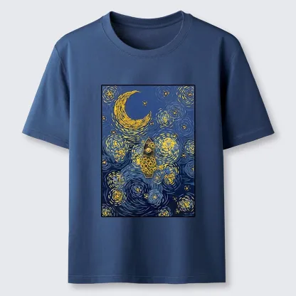 Tokyo-Tiger Van Gogh Vibes With Sunflower Boat Classic T-Shirt