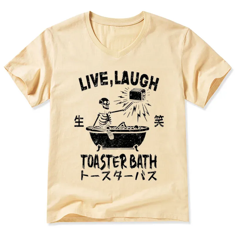 Tokyo-Tiger Funny Electric Shock Skeleton V-Neck Classic T-Shirt