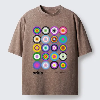 Tokyo-Tiger Every Circle Glows With Inclusive Love Washed T-Shirt