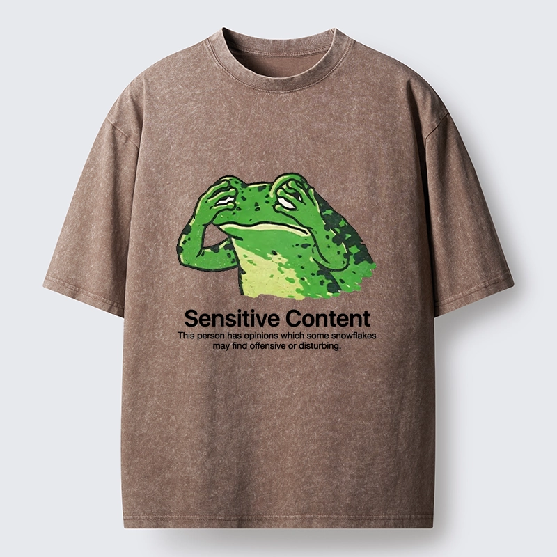 Tokyo-Tiger Funny Meme Of Opinionated Frog Washed T-Shirt