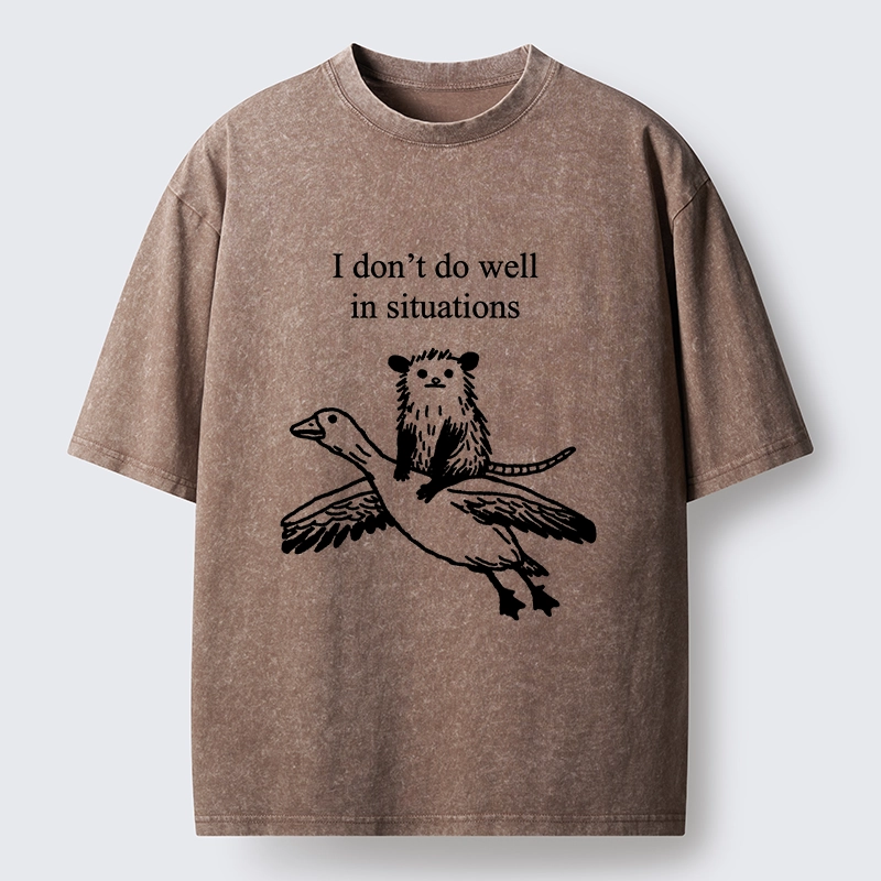 Tokyo-Tiger Lost Possum Rides Wild Goose Washed T-Shirt