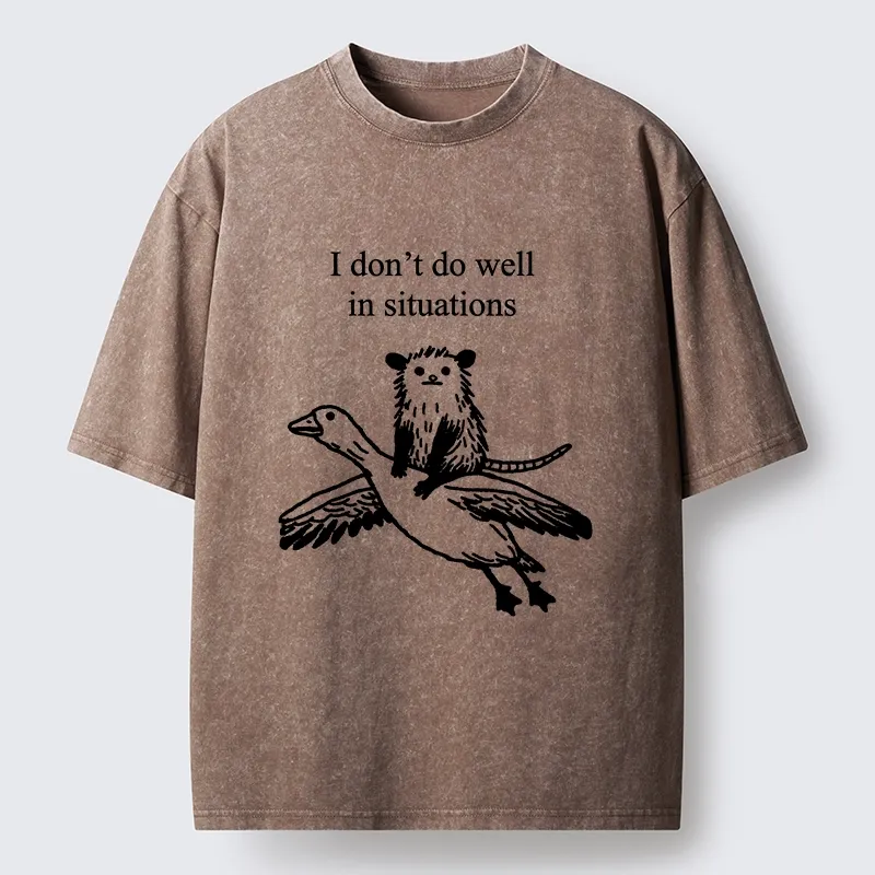 Tokyo-Tiger Lost Possum Rides Wild Goose Washed T-Shirt