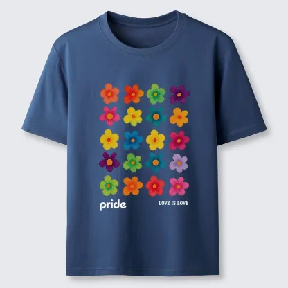 Tokyo-Tiger Colorful Flower Grid For Pride Month Classic T-Shirt