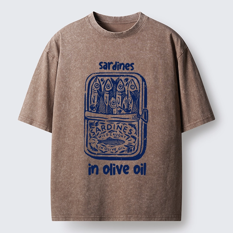 Tokyo-Tiger Tiny Fish Big Flavor Washed T-Shirt