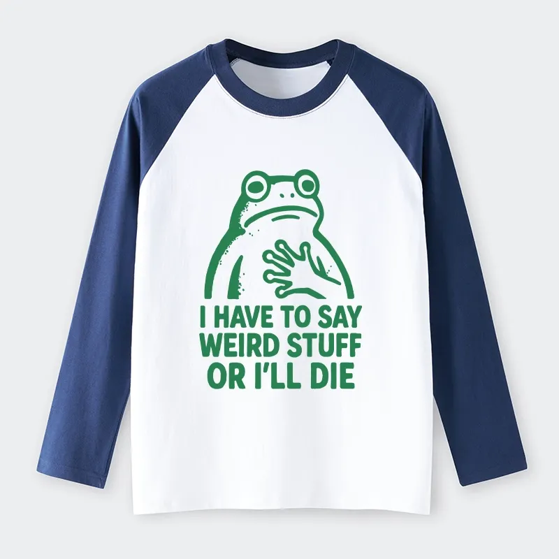 Tokyo-Tiger Weird Frog Funny Meme Raglan Long Sleeve T-shirt