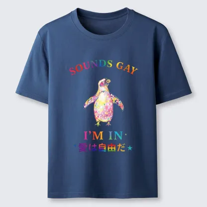 Tokyo-Tiger Colorful Penguin Stands For Free Love Classic T-Shirt