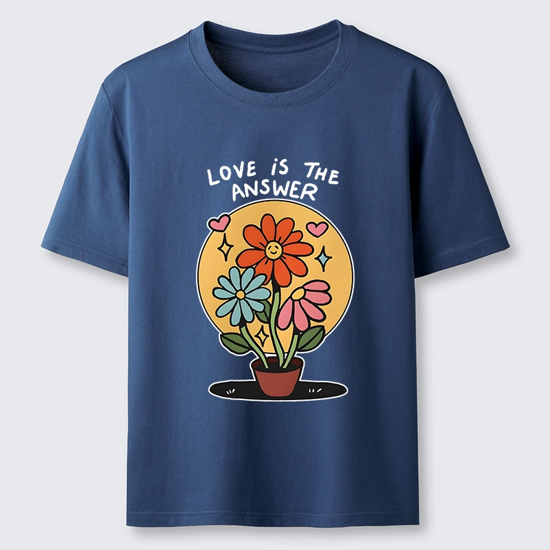 Tokyo-Tiger Happy Blooms Say Love Solves All Things Classic T-Shirt