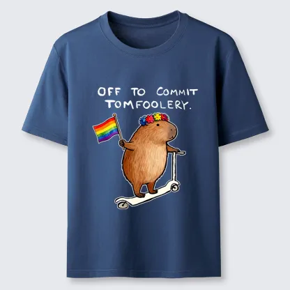 Tokyo-Tiger Pride Capybara On Scooter Meme Classic T-Shirt