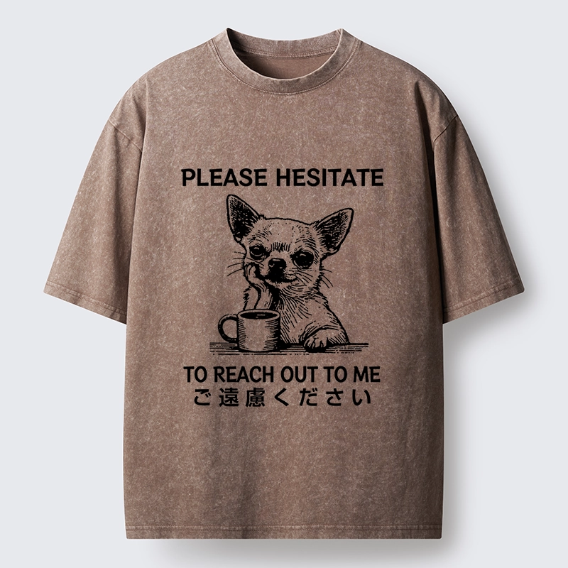 Tokyo-Tiger Little Dog Prefers Being Left Alone Washed T-Shirt