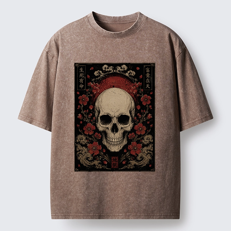 Tokyo-Tiger Sakura And The Dead Washed T-Shirt
