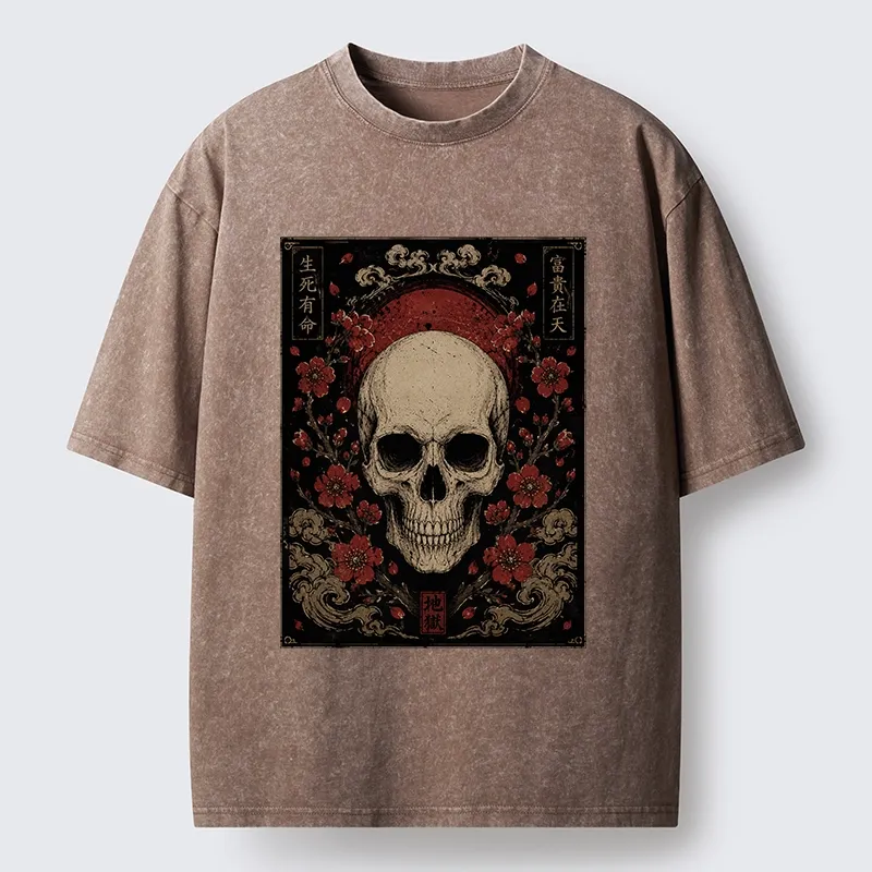 Tokyo-Tiger Sakura And The Dead Washed T-Shirt