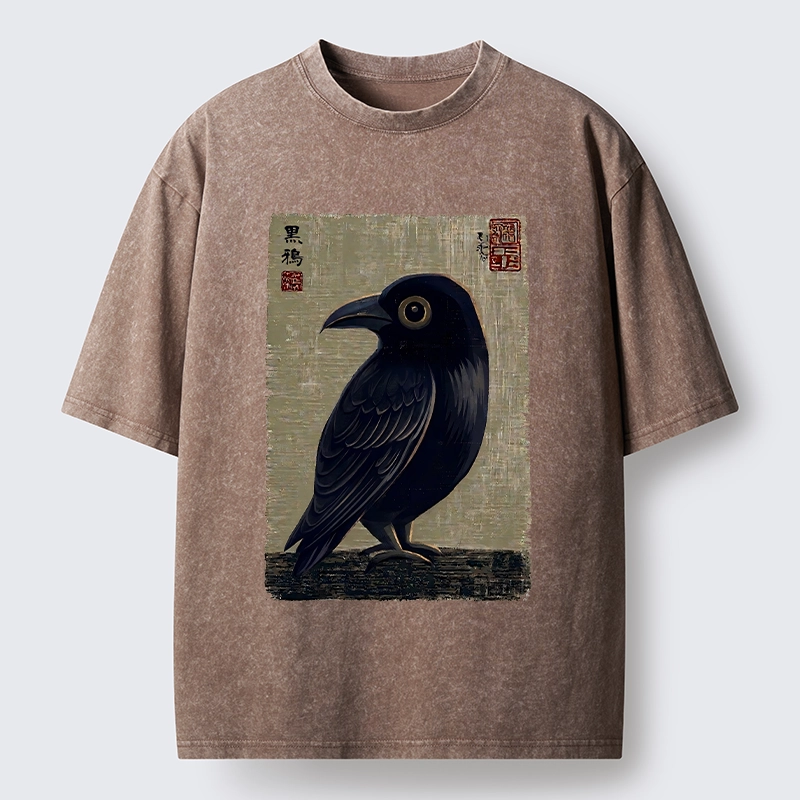 Tokyo-Tiger The Black Crow Art Print Washed T-Shirt