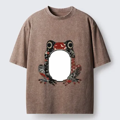 Tokyo-Tiger Retro Sakura Frog Washed T-Shirt