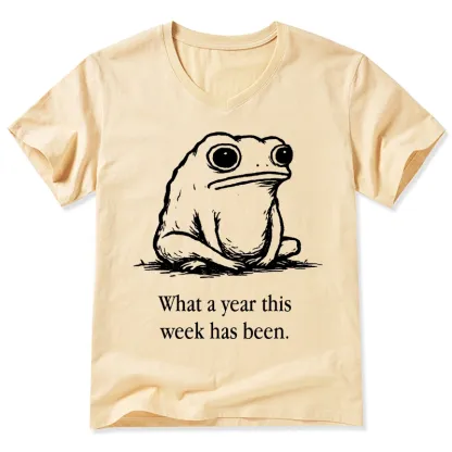 Tokyo-Tiger This Week Feels Like A Whole Year V-Neck Classic T-Shirt