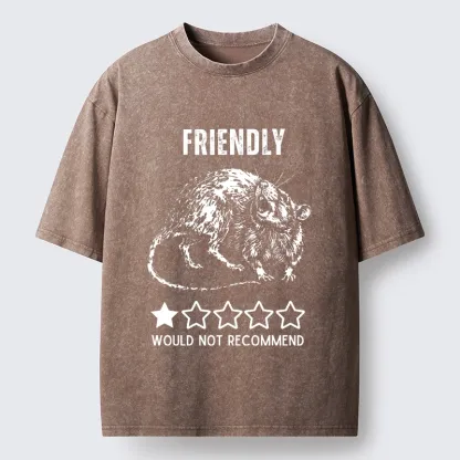 Tokyo-Tiger One Star Rat Bad Review Meme Washed T-Shirt