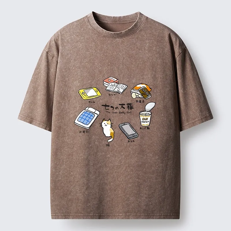 Tokyo-Tiger My Favorite Chill Hobby Collection Washed T-Shirt