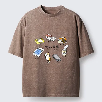 Tokyo-Tiger My Favorite Chill Hobby Collection Washed T-Shirt