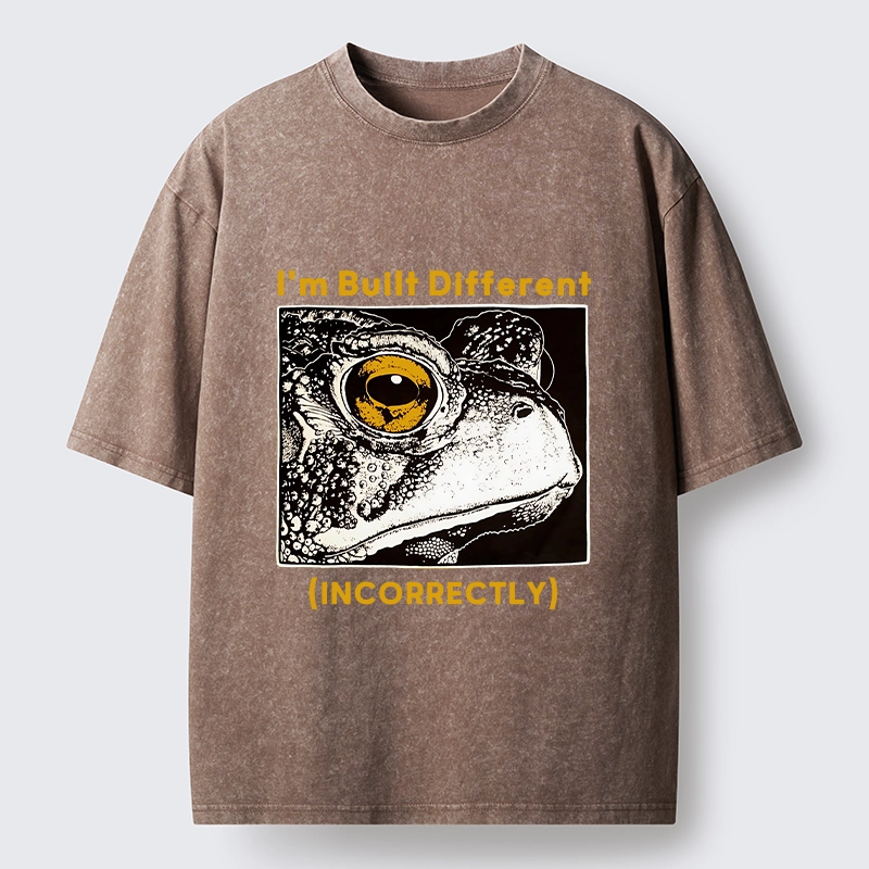 Tokyo-Tiger Unique Frog Has Special Built Style Washed T-Shirt