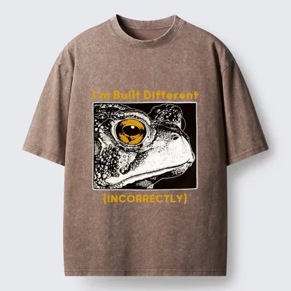 Tokyo-Tiger Unique Frog Has Special Built Style Washed T-Shirt