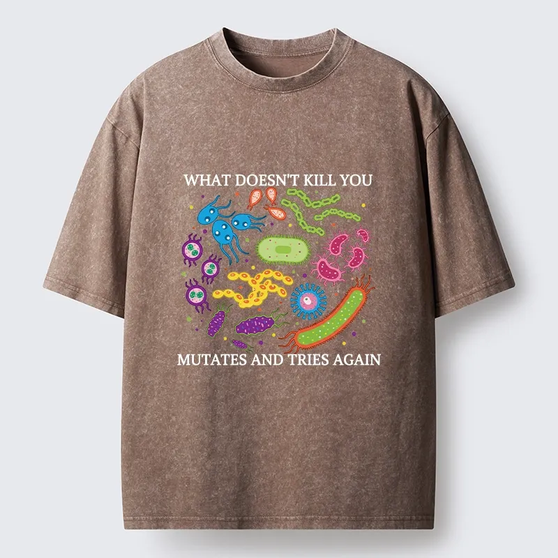 Tokyo-Tiger Funny Science Germ Virus Meme Washed T-Shirt