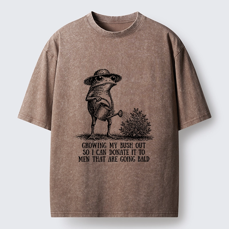 Tokyo-Tiger Silly Gardener Frog Funny Daily Meme Washed T-Shirt 